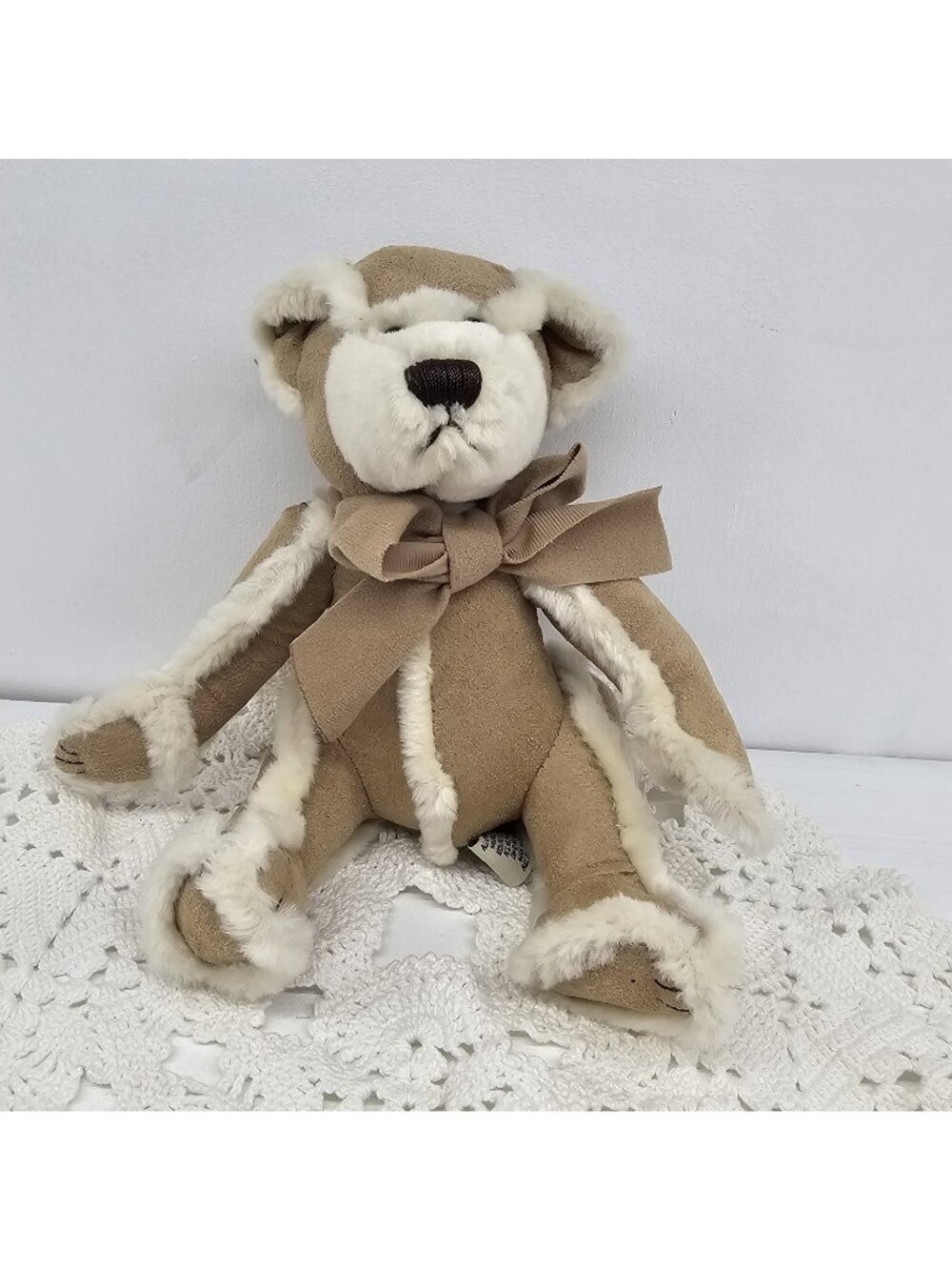 BATH & BODY WORKS Gingerbread Tan Bear Stuffed Animal Plush Faux Suede Soft